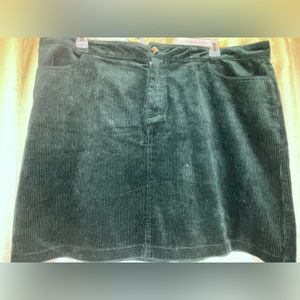 COPY - Forever 21 + Dark Green Corduroy Skirt